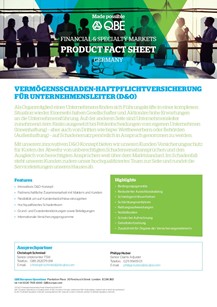 QBE Germany D&O Product Sheet