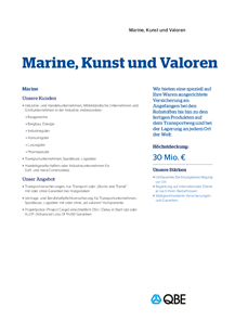 QBE Factsheet - Marine Kunst & Valoren
